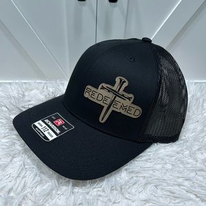 Laser engraved. Redeemed Richardson 112 trucker hat.